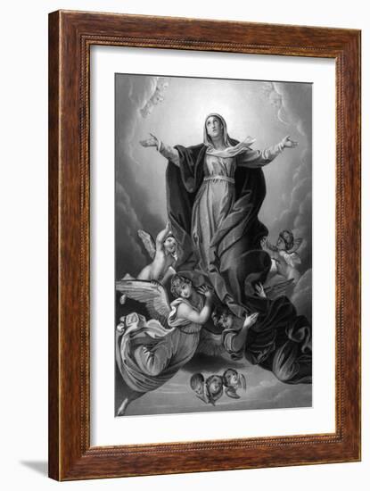 Mary Ascends to Heaven-Guido Reni-Framed Art Print