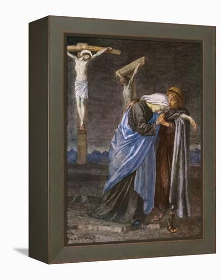 Mary at the Cross-R Anning Bell-Framed Stretched Canvas