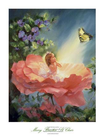 'The Golden Butterfly' Art Print - Mary Baxter St. Clair | Art.com