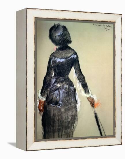 Mary Cassatt at the Louvre-Edgar Degas-Framed Premier Image Canvas