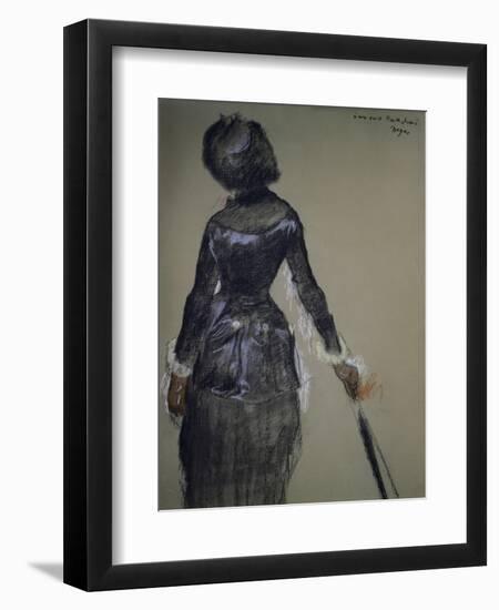 Mary Cassatt at the Louvre-Edgar Degas-Framed Giclee Print