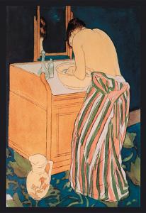 Woman Bathing by Mary Cassatt