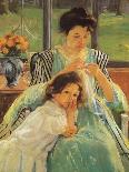 Mother About to Wash Her Sleepy Child, 1880-Mary Cassatt-Giclee Print