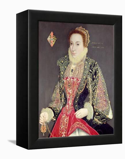 Mary Denton, Nee Martyn, Aged 15 in 1573-George Gower-Framed Premier Image Canvas