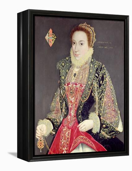 Mary Denton, Nee Martyn, Aged 15 in 1573-George Gower-Framed Premier Image Canvas