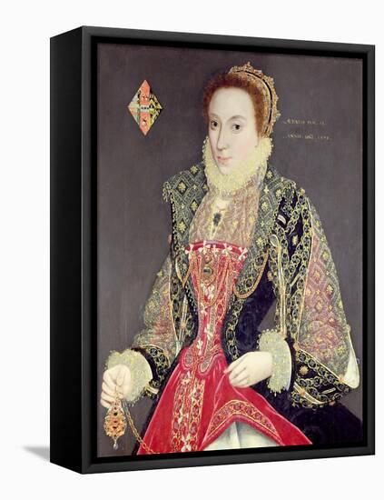 Mary Denton, Nee Martyn, Aged 15 in 1573-George Gower-Framed Premier Image Canvas