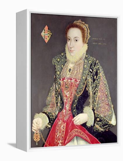 Mary Denton, Nee Martyn, Aged 15 in 1573-George Gower-Framed Premier Image Canvas