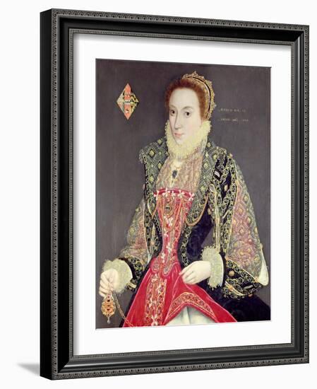 Mary Denton, Nee Martyn, Aged 15 in 1573-George Gower-Framed Giclee Print