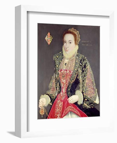 Mary Denton, Nee Martyn, Aged 15 in 1573-George Gower-Framed Giclee Print