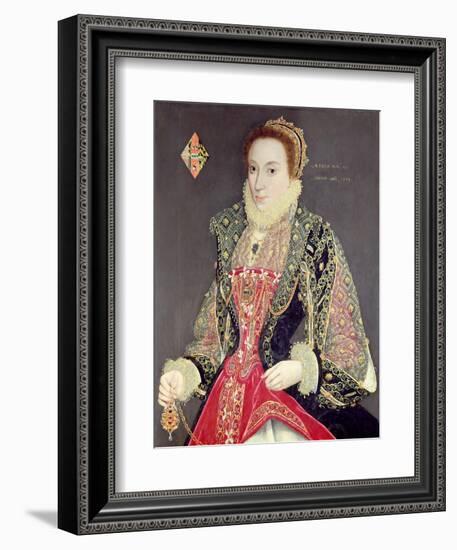 Mary Denton, Nee Martyn, Aged 15 in 1573-George Gower-Framed Giclee Print