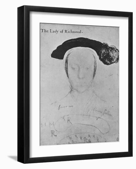 'Mary, Duchess of Richmond and Somerset', c1532-1533 (1945)-Hans Holbein the Younger-Framed Giclee Print