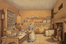 Col. Norcliffe's study at Langton Hall, c.1837-Mary Ellen Best-Giclee Print