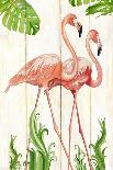 Flamingo Stroll 1-Mary Escobedo-Framed Art Print