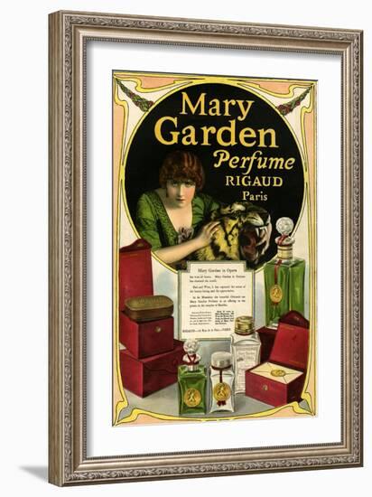 Mary Garden, Magazine Advertisement, USA, 1920-null-Framed Giclee Print