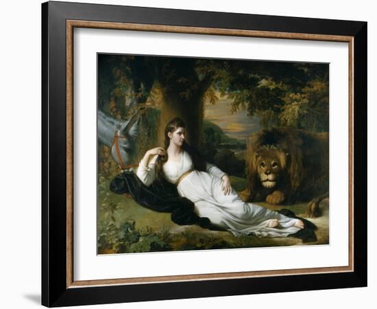 Mary Hall in the Character of Una-Benjamin West-Framed Giclee Print