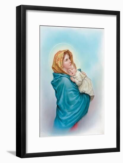 Mary Holding Jesus-Christo Monti-Framed Giclee Print