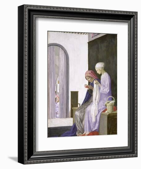 Mary in the House of Elizabeth, 1917-Robert Anning Bell-Framed Giclee Print