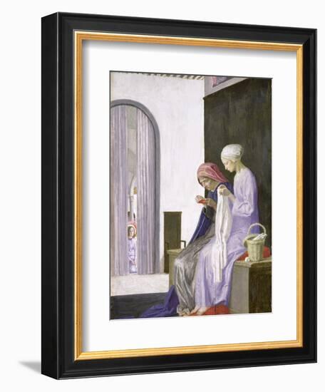 Mary in the House of Elizabeth, 1917-Robert Anning Bell-Framed Giclee Print