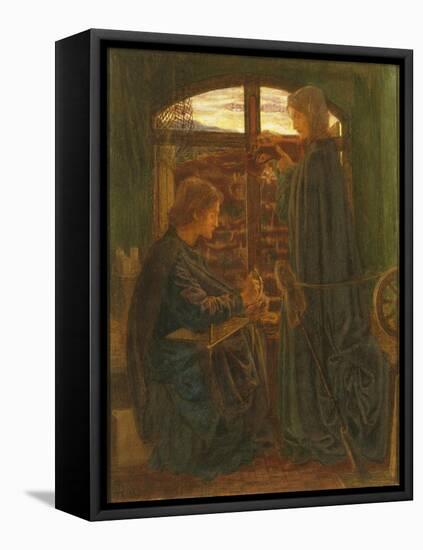 Mary in the House of St John-Dante Gabriel Rossetti-Framed Premier Image Canvas