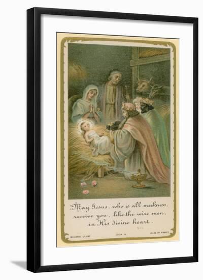 Mary Jesus, Who Is All Meekness, Receive You, Like the Wise Men, in His Divine Heart-null-Framed Giclee Print