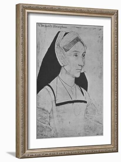 'Mary, Lady Heveningham', c1532-1543 (1945)-Hans Holbein the Younger-Framed Giclee Print