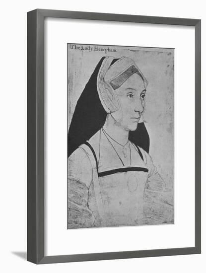 'Mary, Lady Heveningham', c1532-1543 (1945)-Hans Holbein the Younger-Framed Giclee Print