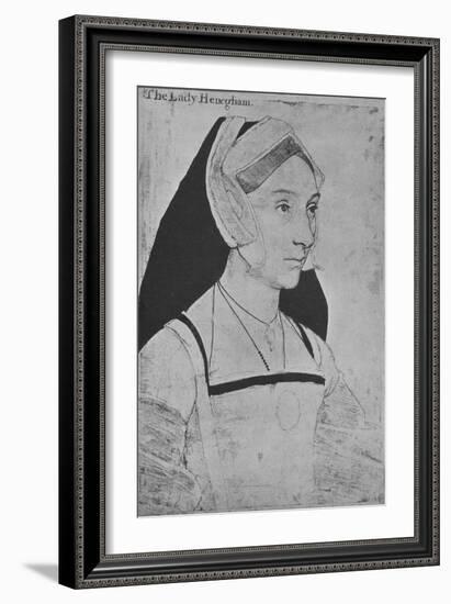 'Mary, Lady Heveningham', c1532-1543 (1945)-Hans Holbein the Younger-Framed Giclee Print