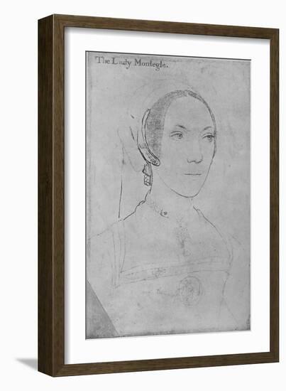 'Mary, Lady Monteagle', c1538-1540 (1945)-Hans Holbein the Younger-Framed Giclee Print