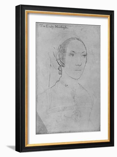 'Mary, Lady Monteagle', c1538-1540 (1945)-Hans Holbein the Younger-Framed Giclee Print