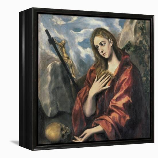 Mary Magdalen in Penitence-El Greco-Framed Stretched Canvas