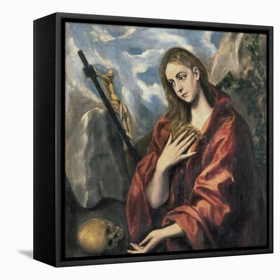 Mary Magdalen in Penitence-El Greco-Framed Stretched Canvas