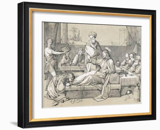 Mary Magdalene Annointing the Feet of Jesus, C1880-null-Framed Giclee Print