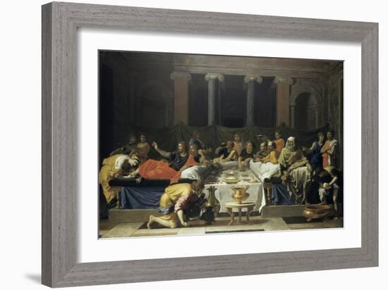 Mary Magdalene Anointing Jesus' Feet-Nicolas Poussin-Framed Giclee Print