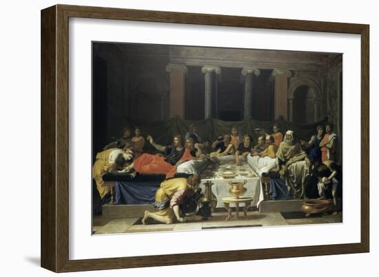 Mary Magdalene Anointing Jesus' Feet-Nicolas Poussin-Framed Giclee Print