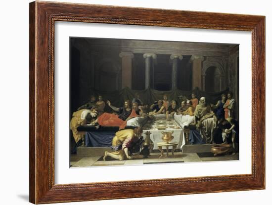 Mary Magdalene Anointing Jesus' Feet-Nicolas Poussin-Framed Giclee Print