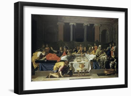 Mary Magdalene Anointing Jesus' Feet-Nicolas Poussin-Framed Giclee Print