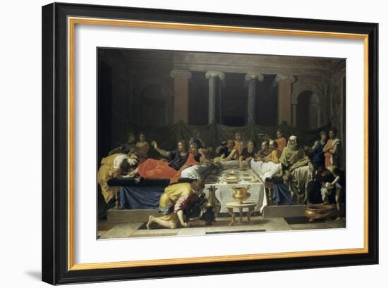 Mary Magdalene Anointing Jesus' Feet-Nicolas Poussin-Framed Giclee Print