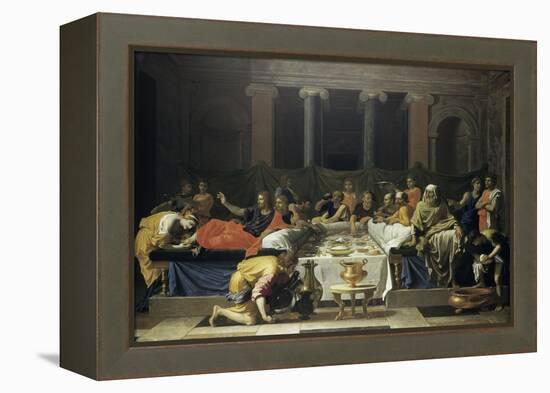 Mary Magdalene Anointing Jesus' Feet-Nicolas Poussin-Framed Premier Image Canvas