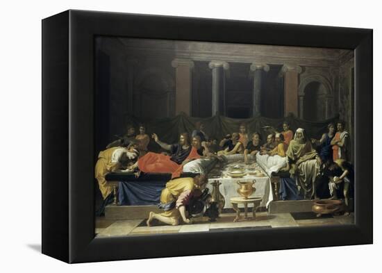 Mary Magdalene Anointing Jesus' Feet-Nicolas Poussin-Framed Premier Image Canvas