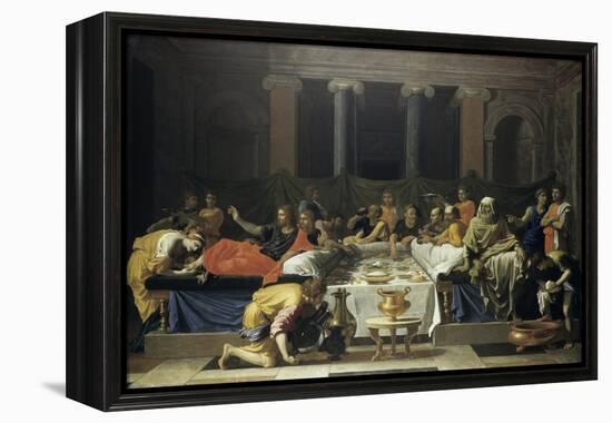 Mary Magdalene Anointing Jesus' Feet-Nicolas Poussin-Framed Premier Image Canvas