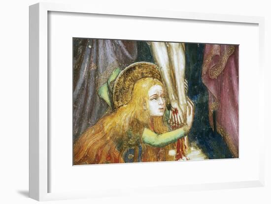 Mary Magdalene at Foot of Cross, Detail from Fresco Cycle Stories of Virgin-Ottaviano Nelli-Framed Giclee Print
