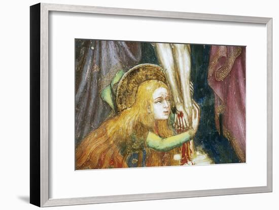 Mary Magdalene at Foot of Cross, Detail from Fresco Cycle Stories of Virgin-Ottaviano Nelli-Framed Giclee Print