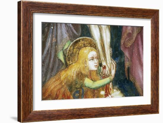 Mary Magdalene at Foot of Cross, Detail from Fresco Cycle Stories of Virgin-Ottaviano Nelli-Framed Giclee Print