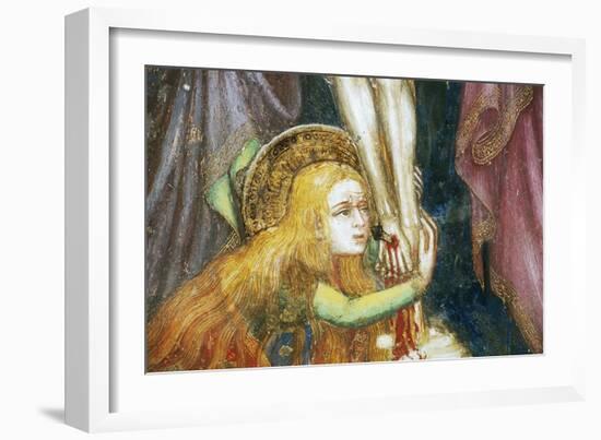 Mary Magdalene at Foot of Cross, Detail from Fresco Cycle Stories of Virgin-Ottaviano Nelli-Framed Giclee Print