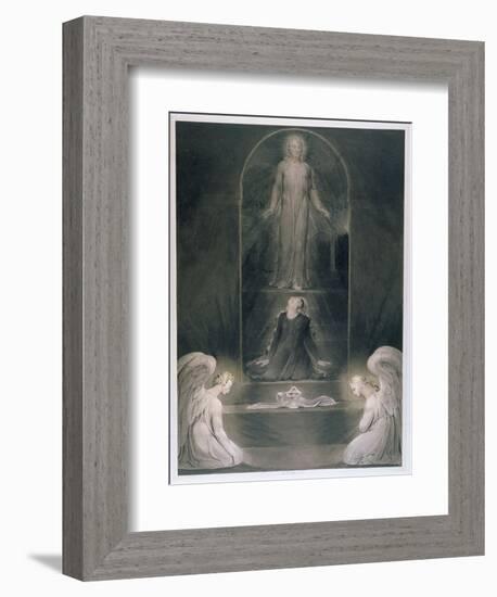 Mary Magdalene at the Sepulchre, C.1805 (W/C and Pen and Black Ink on Paper)-William Blake-Framed Giclee Print