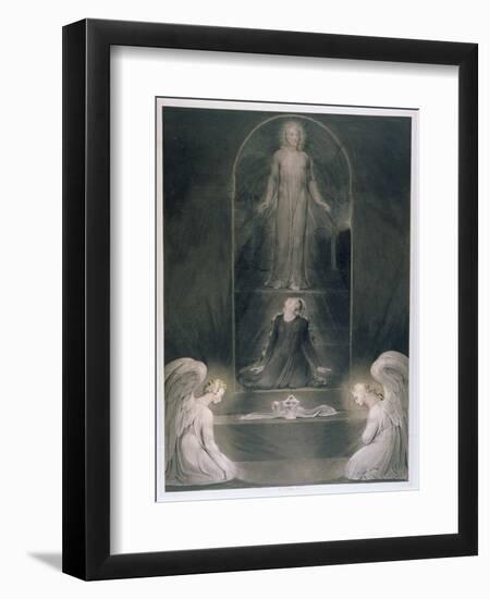 Mary Magdalene at the Sepulchre, C.1805 (W/C and Pen and Black Ink on Paper)-William Blake-Framed Giclee Print