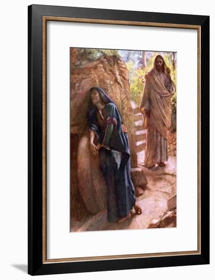 Mary Magdalene at the Sepulchre-Harold Copping-Framed Giclee Print