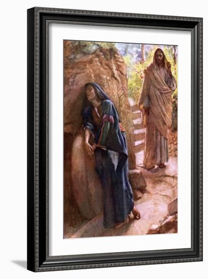 Mary Magdalene at the Sepulchre-Harold Copping-Framed Giclee Print