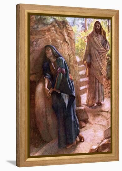 Mary Magdalene at the Sepulchre-Harold Copping-Framed Premier Image Canvas