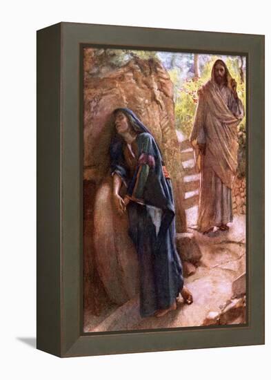 Mary Magdalene at the Sepulchre-Harold Copping-Framed Premier Image Canvas